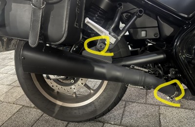 머플러 순정으로 교체